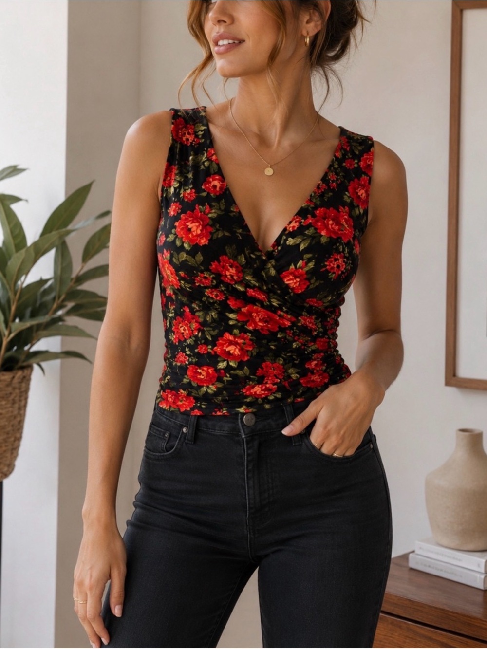 Love by design wrap rose top